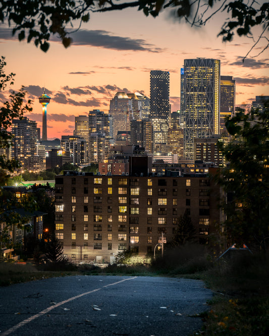 Wall Art - Walking Through a Park at Dusk