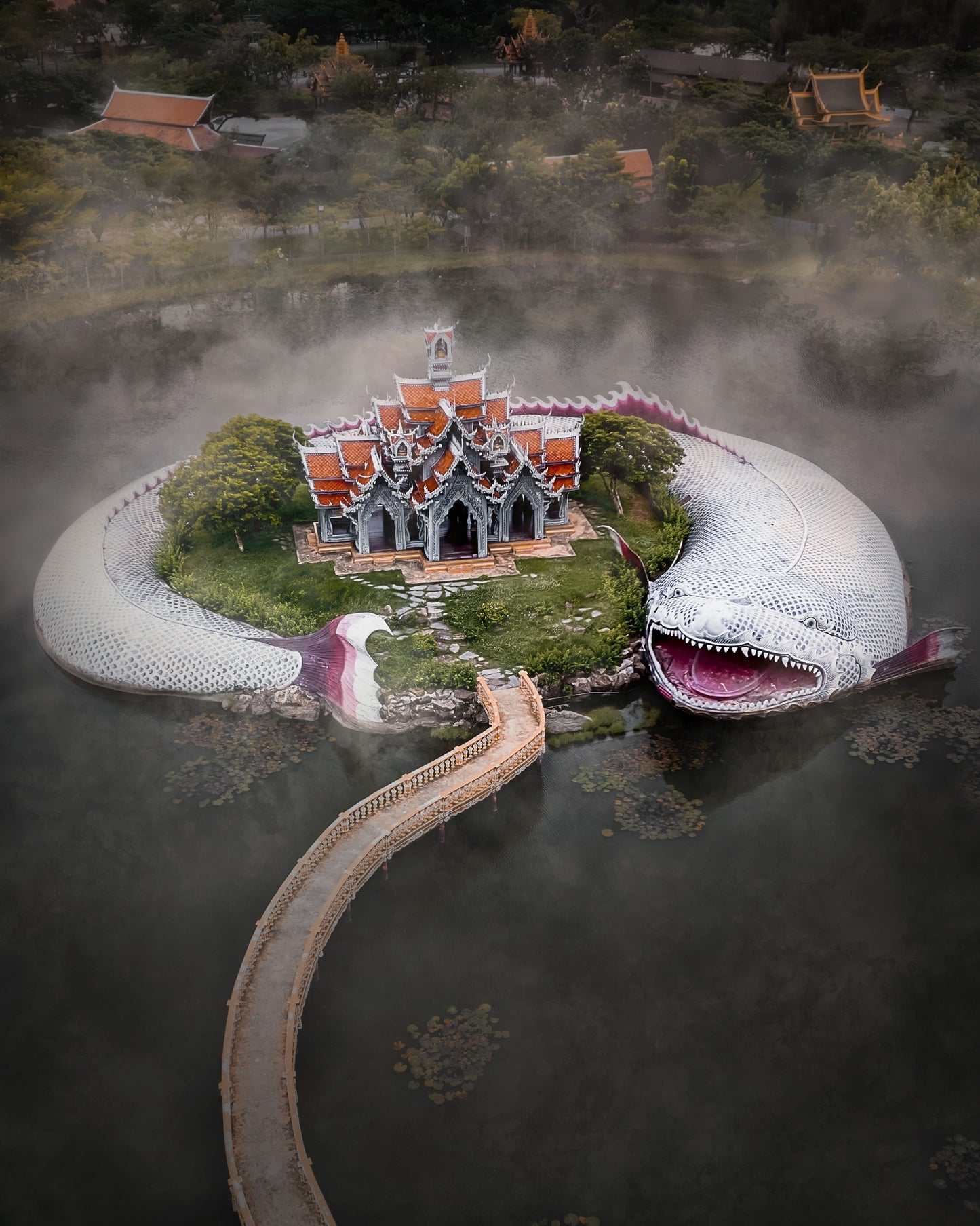 Wall Art - Fish Temple in Thailand